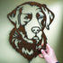 Labrador - Rustic Rusted Pet Garden Sculpture - Solid Steel